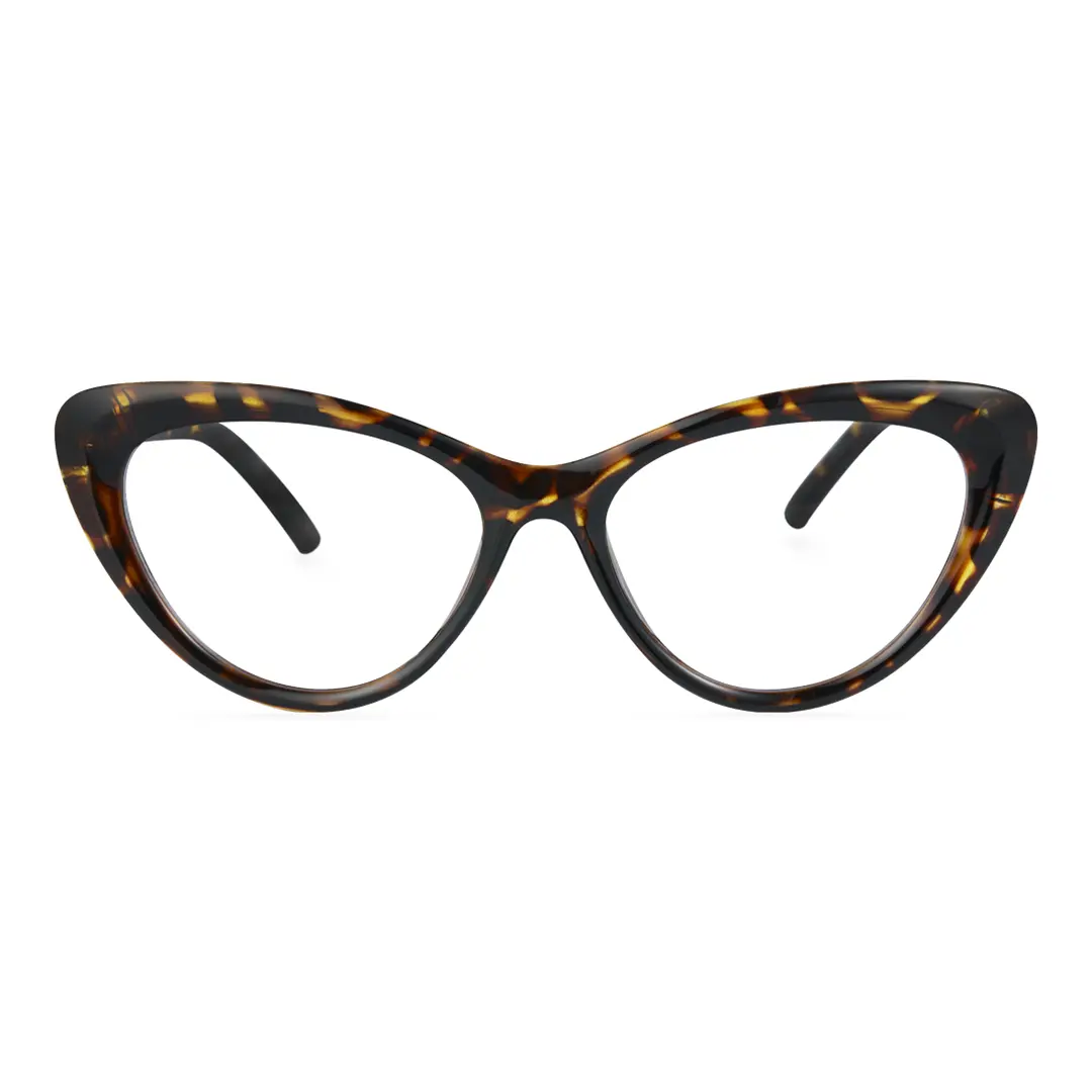 Front view of andy cat eye tr90 eyeglasses cr0072404 in tortoise